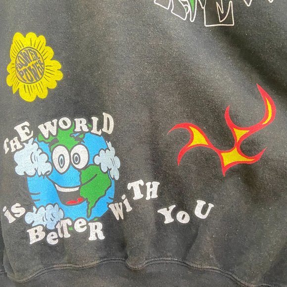 NEW Goat Crew Black Thank You for Being You Graphic Sweatshirt Size S - Picture 9 of 10